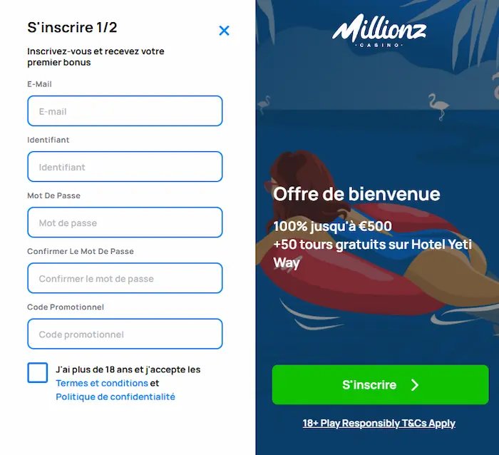 Découvrez millionz casino login